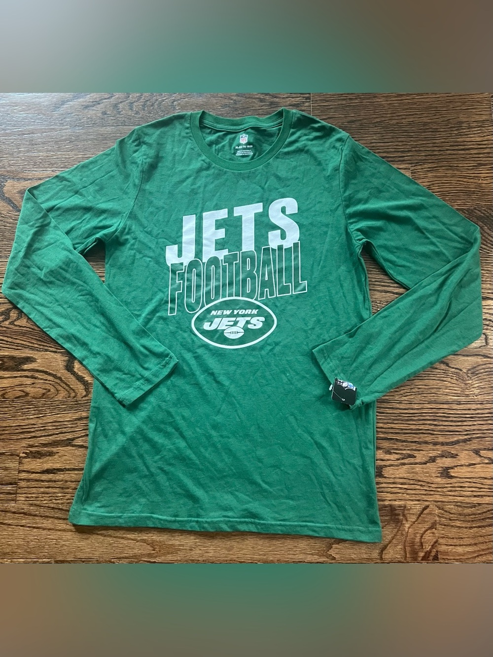 NFL youth boys Green Long-Sleeve Football Tee
